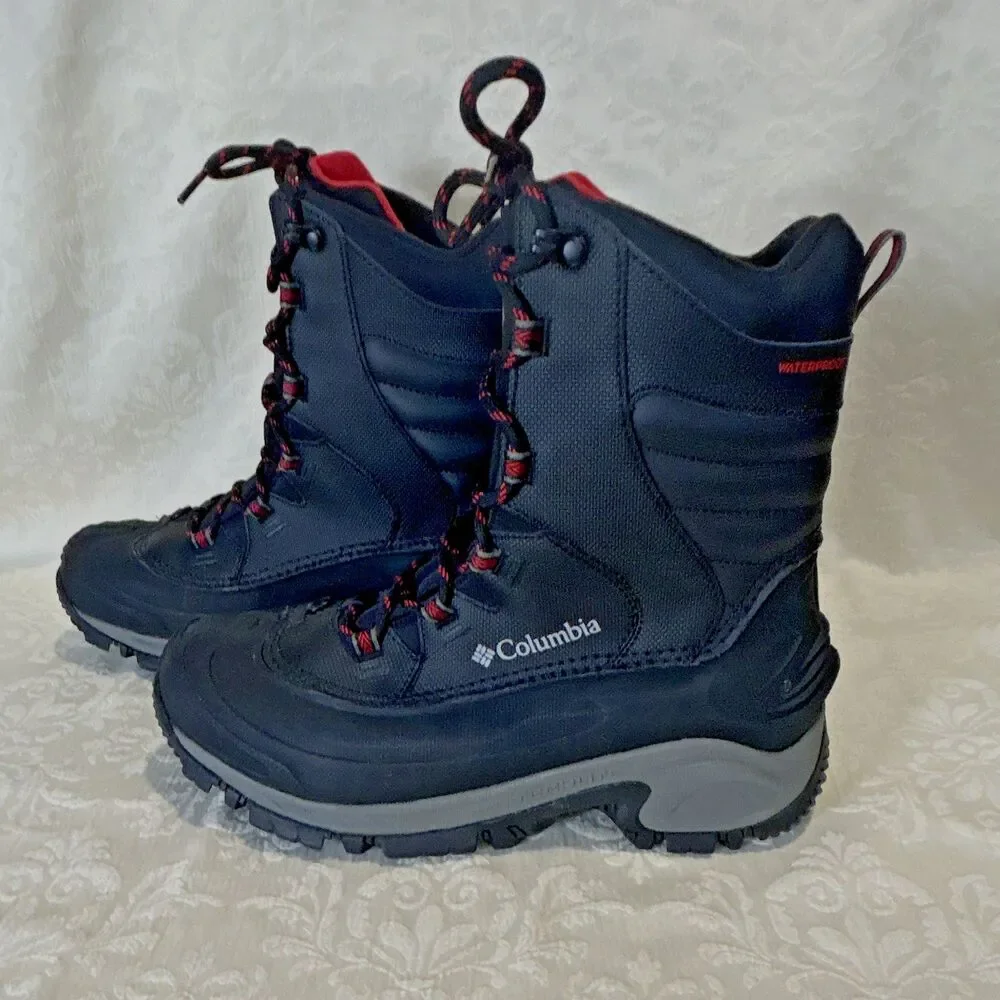 Columbia Bugaboot III Men's Waterproof Winter Boots Black Red Size 9.5 Wide 9.5W